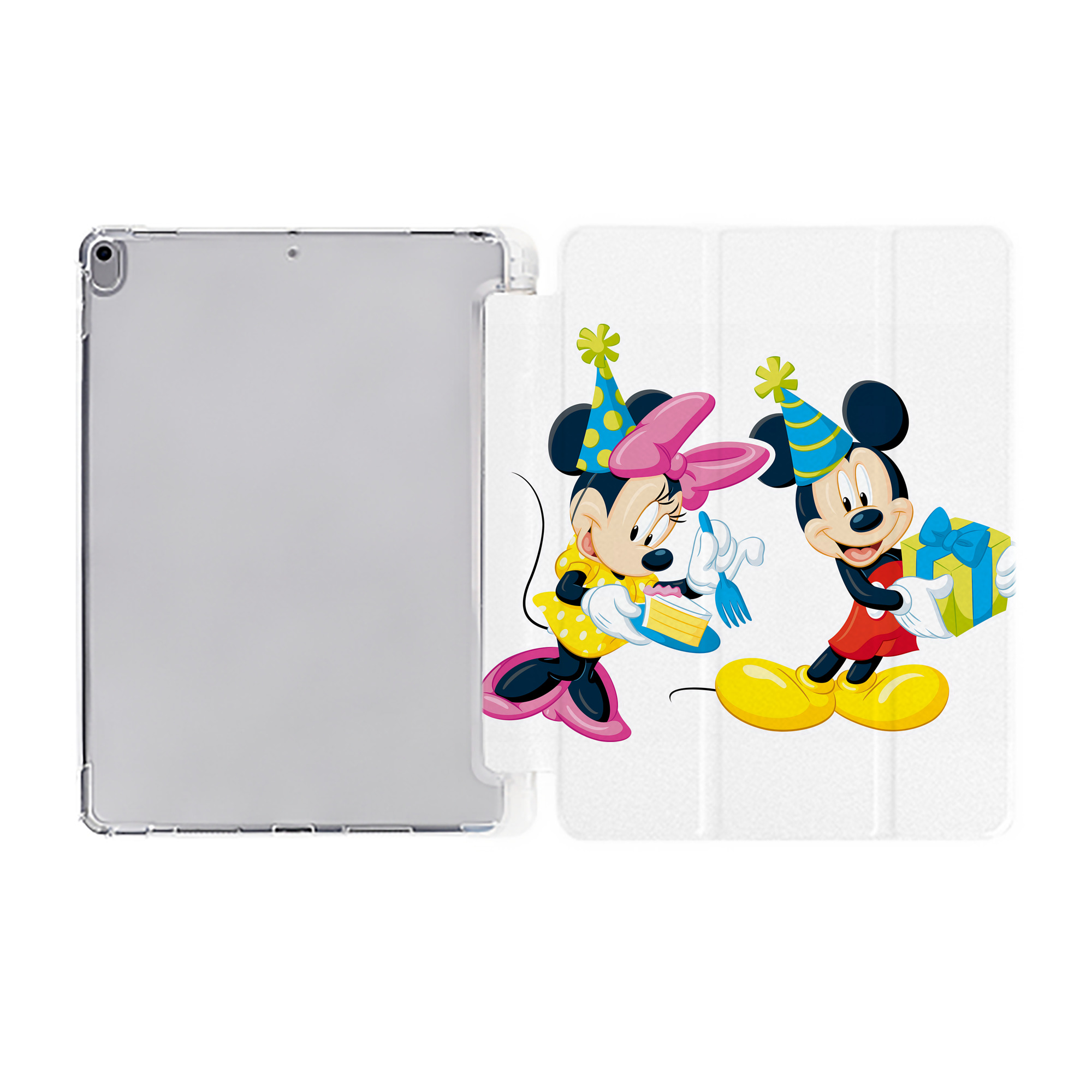 （画像用） ミッキーマウス Mickey Mouse IPad ケース ペン収納付き 三つ折りスタンド PUレザー×シリコン 対応機種9.5/10.5/10.9インチ